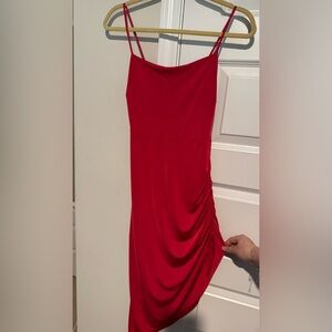 Charlotte Russe Vibrant Red Asymmetrical Dress